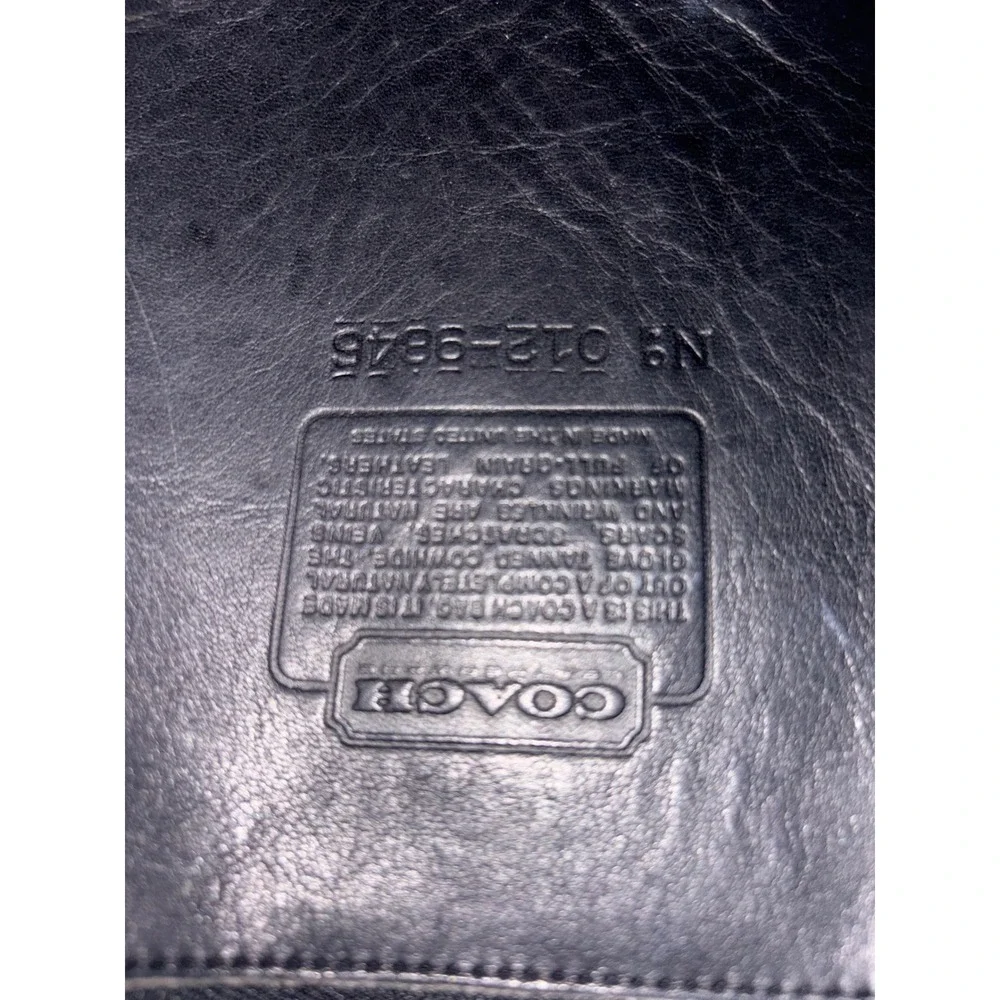 Vintage Coach Binocular Bag Black Leather USA Made 013-3825‎